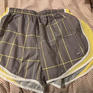 Nike Gray and Yellow Dri-FIT Shorts